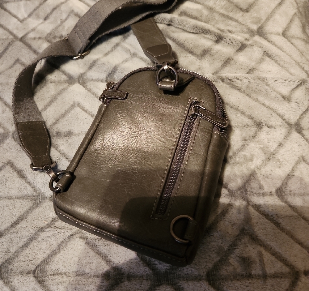 Wrangler Black Leather Belt Bag - Picture 2 of 3